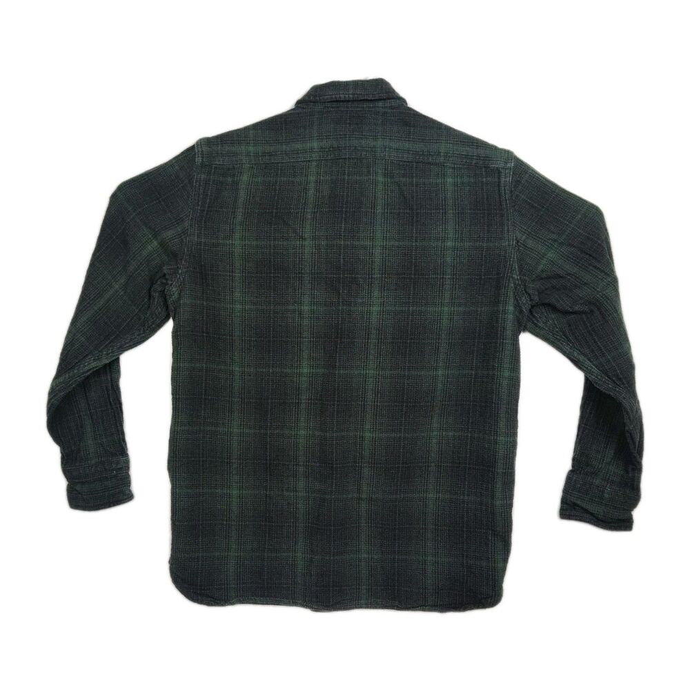 Levi's Button-Up Flannel Shirt Men's S Relaxed Green/Black Plaid Long Sleeves - Picture 2 of 10